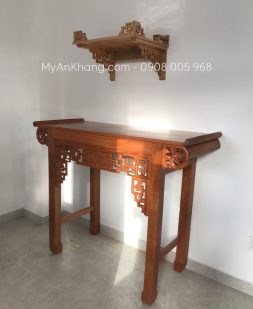 Trang treo bàn thờ phật gỗ gõ đỏ đẹp