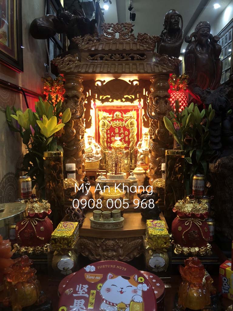 Trọn bộ bàn thờ ông địa thần tài đẹp tại Bắc Giang